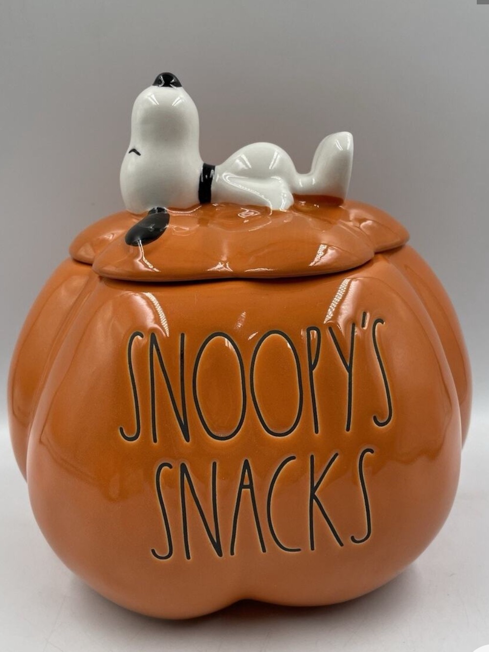 Rae Dunn Snoopy’s Snacks Snack Canister Cookie Jar